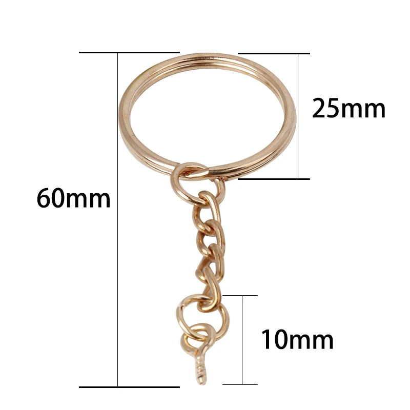 10 teile/los Eisen Schlüssel Ringe Blank Schlüsselring Split Ring Keyfob Schlüssel Halter Ringe DIY Erkenntnisse, Der Schlüsselbund Zubehör – Detail 2
