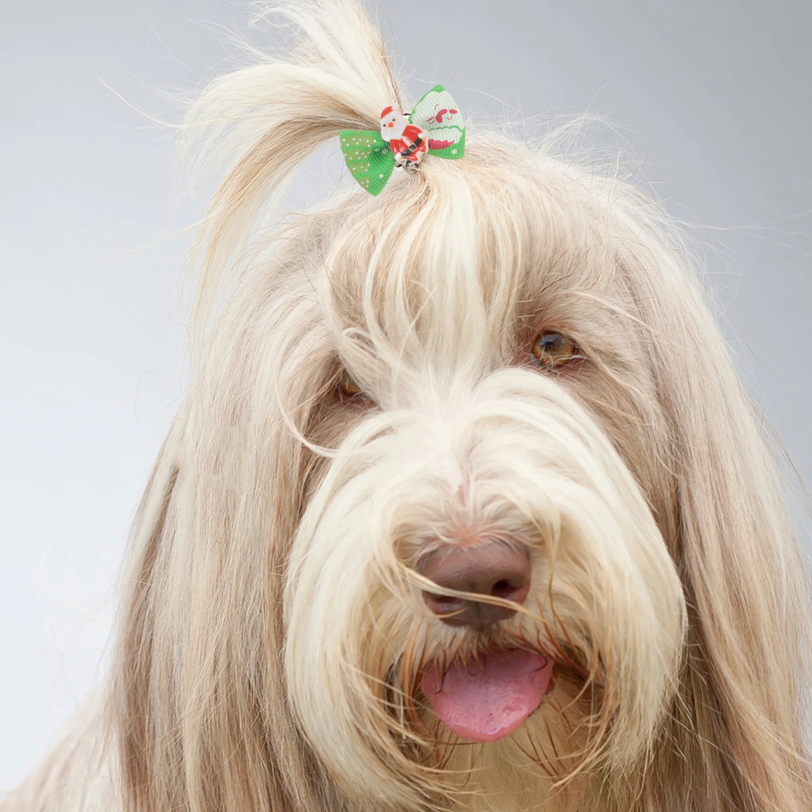 

30pcs Design Rope Elastic Puppy Band Cloth Christmas Pet Tie Ring Pet Hair Rope Hair Ring For Pets Accessories