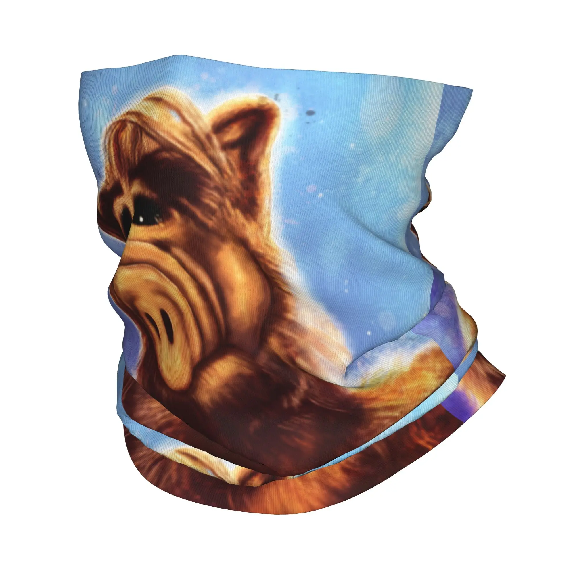 Custom Funny Sci Fi Tv Show Alf Bandana Neck Gaiter for Hiking Camping Women Men Wrap Scarf Alien Life Form Balaclava Warmer