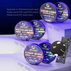 MECHANIC Jump Wires FX105 FS205 FJ201 FJ202 FX202 Extra-fine Silver Jump Wire Mobile Phone PCB Repair CPU Rework fast tinning