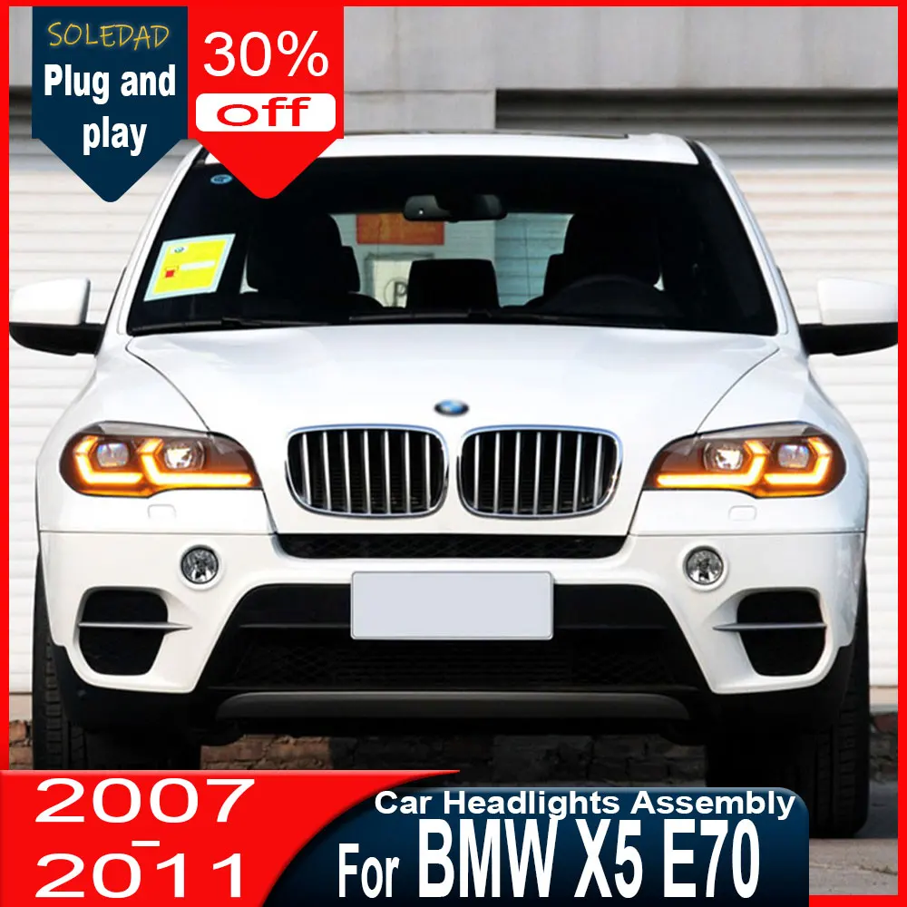 

Velo For BMW X5 E70 LED Headlight 2007-2013 Headlights X5 DRL Turn Signal High Beam Double L All LED Projector Lens