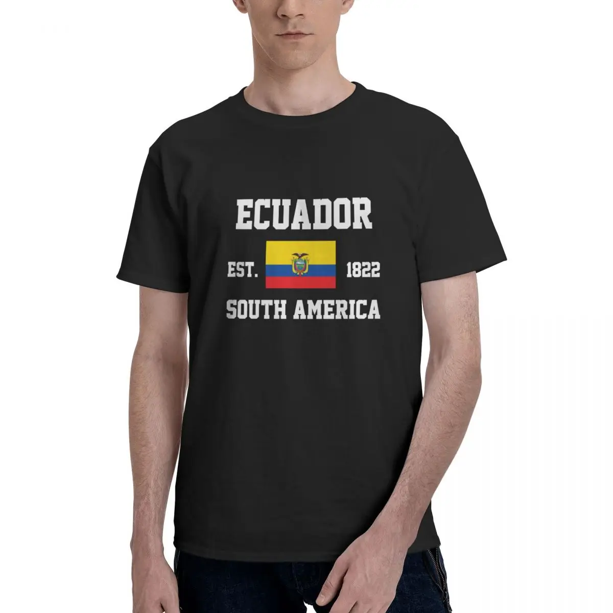 100% Cotton Ecuador Ecuadorian Flag t shirts Men Casual tshirts Women Clothing T-Shirts Tops Tees S-6XL Gift