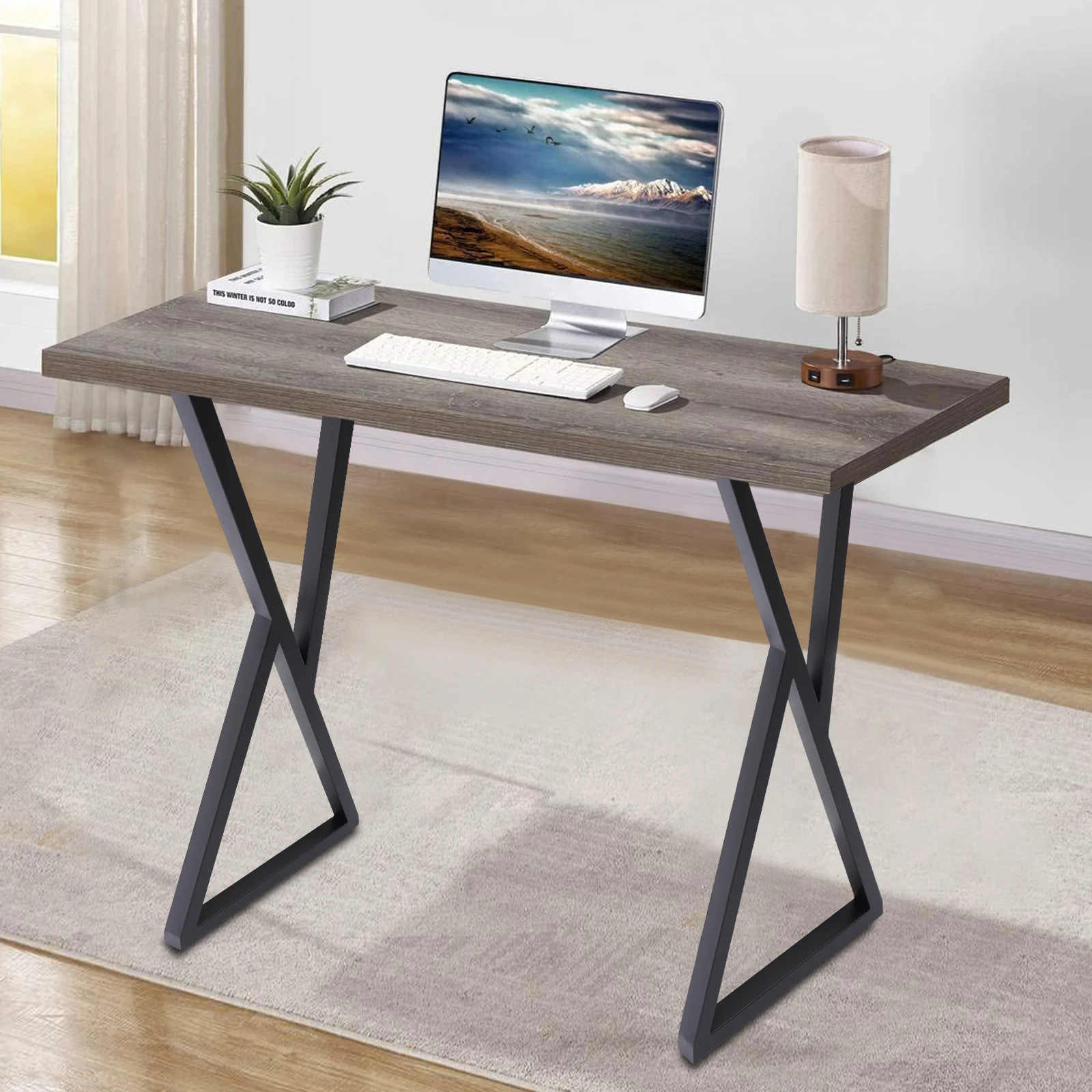 

32'' Set of 2 DIY Table Desk Bench Legs, Coffee Metal Iron DIY Furniture Leg Suitable for Dining Rooms, Restaurants, Kitchens