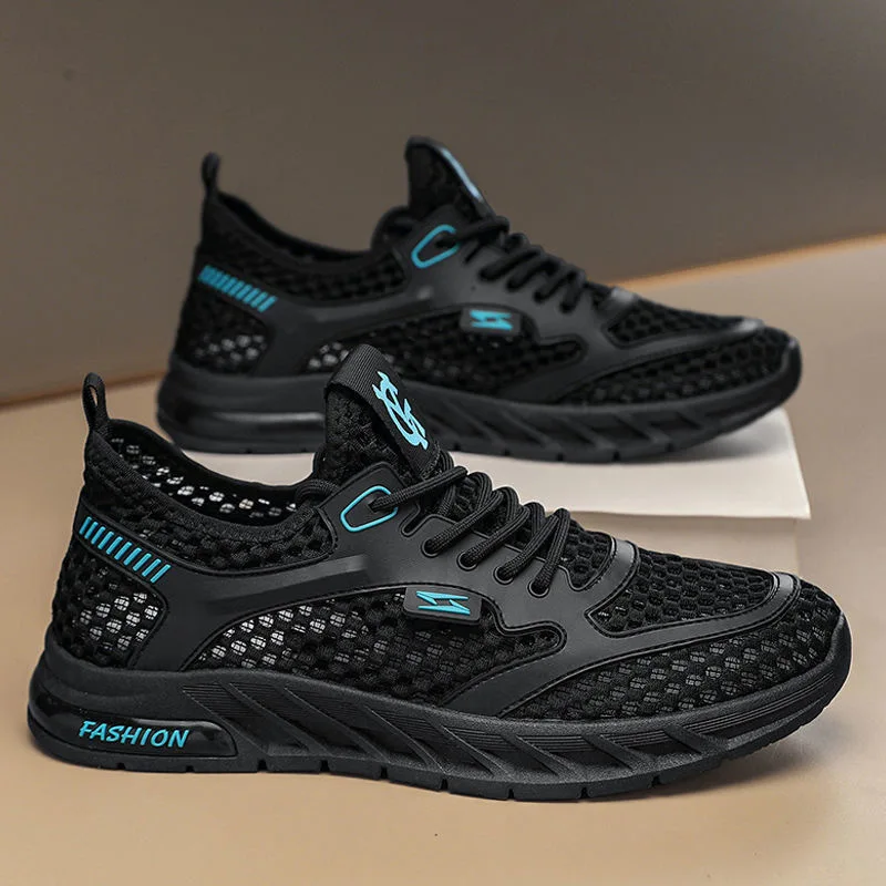 Breathable Men Sneakers Summer Deodorant Running Shoes for Men Non-Slip Climbing Trekking Shoes Fashion Mesh Sneaker Male Tenis
