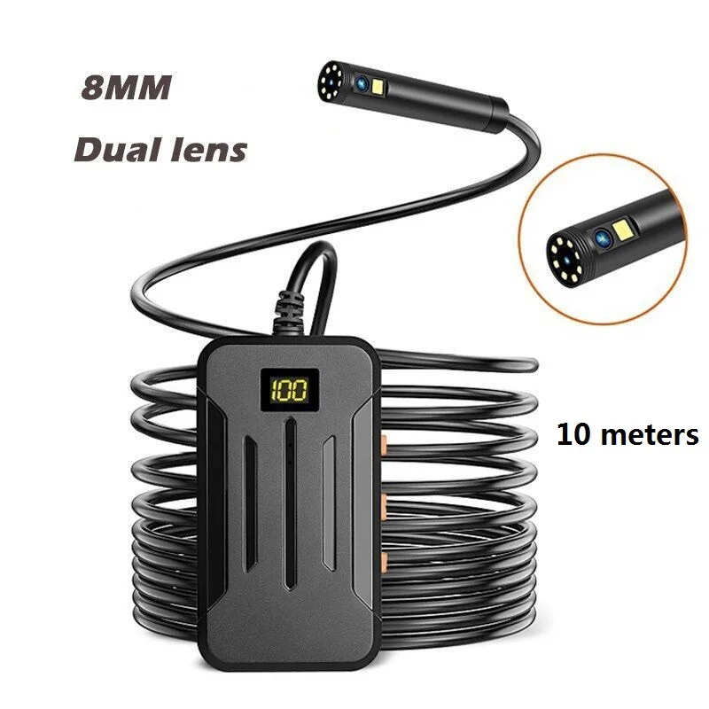 8mm 2/5/10 meters HD 1080P Dual Lens Camera WIFI Endoscope Inspection Camera Waterproof Borescope Car Accessories