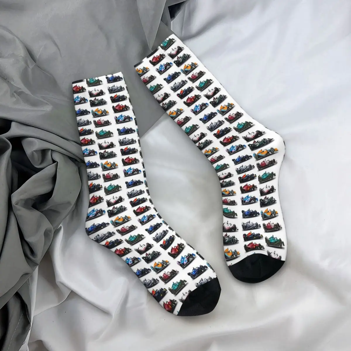 

All Seasons Crew Stockings F1 All Cars Socks Fashion Long Socks Accessories for Men Women Christmas Gifts