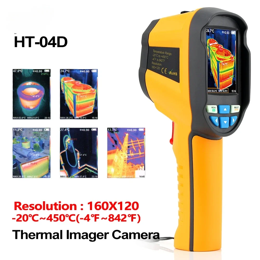 HT-04D Thermal Imager Handheld thermal camera with 19200 pixels and 160*120 resolution/Waterproof Function