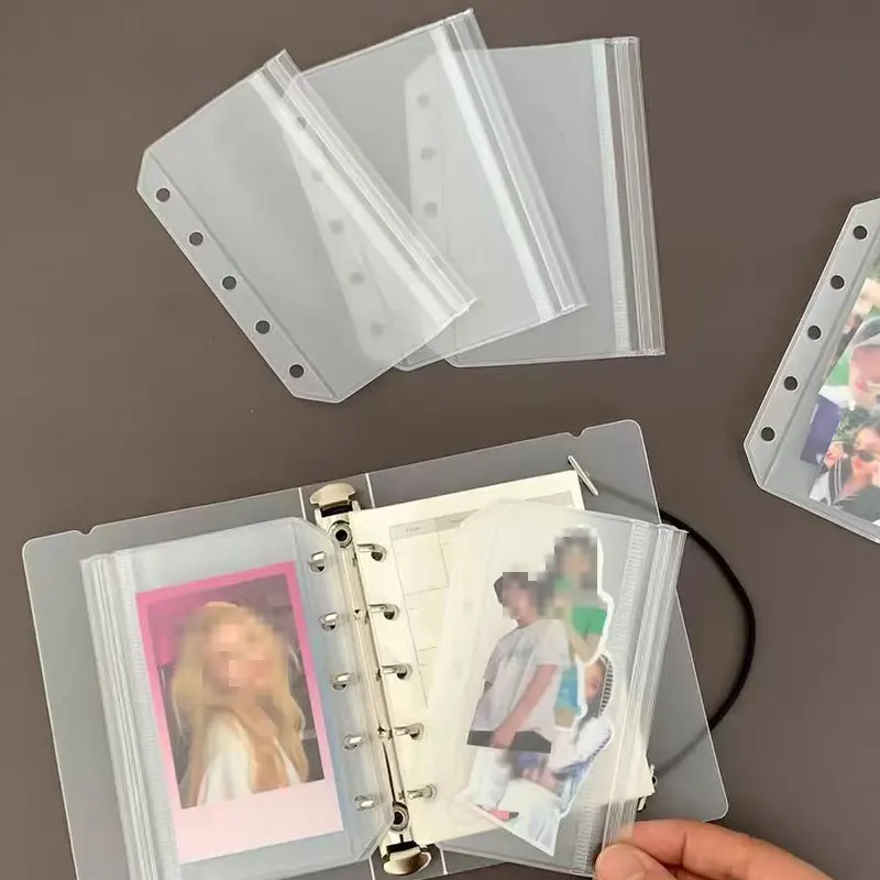 10pcs/Lot...Zipper Loose Leaf Bags Binder Pockets PVC Binder Folders Waterproof Documents Notebooks Cards Inner Storage Pouch