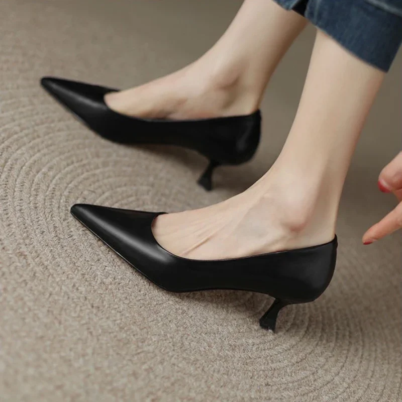 Female Shoes on Sale 2023 Spring Slingbacks Women\'s Pumps Concise Pointed Toe Thin Heels Ladies Office & Career Mid Heel Shoes