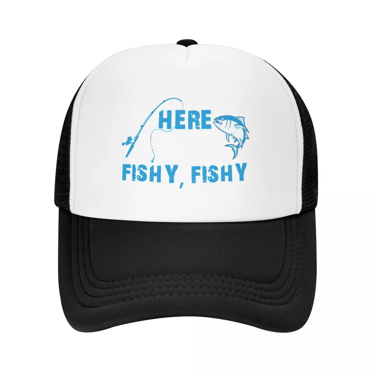 

Бейсбольная кепка Here Fishy Fishy Рождественская шляпа Рыболовная кепка Пляжные мужские шляпы Женские