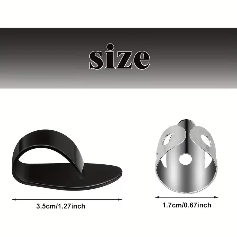 مجموعة أعواد إصبع فولاذية مكونة من 12 قطعة، بما في ذلك أعواد إصبع وإبهام من الفولاذ المقاوم للصدأ، أعواد إصبع باس قابلة للتعديل للقيثارات، البانجو #6