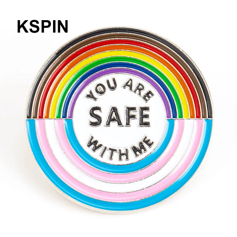 10pcs a lot Your are safe with me lapel pin badge pin  Brooch Icons