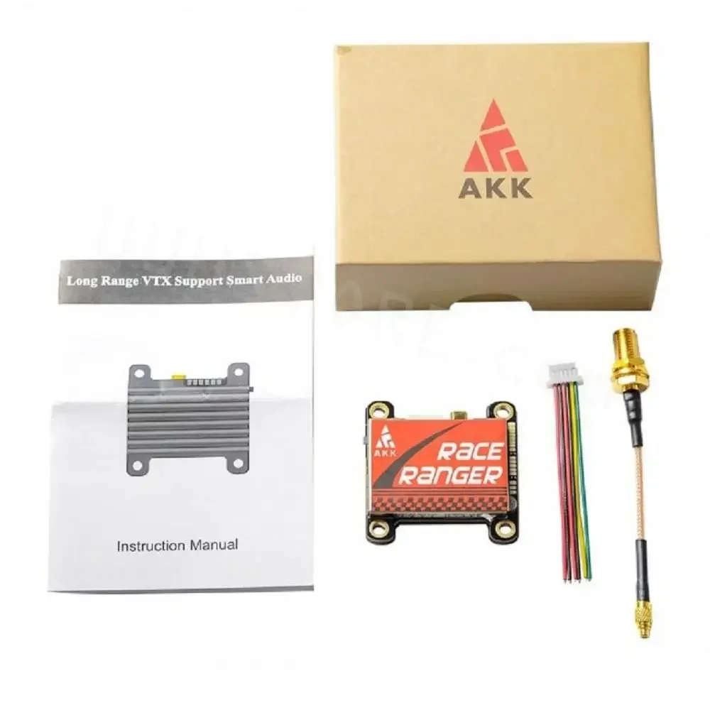 AKK Race Ranger Audio 200mW/400mW/800mW/1600mW Power Switchable FPV Transmitter w/ SMA Adapter for RC Airplane Model