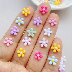100Pcs Mixed Nail Art Resin Colorful Small Chrysanthemum Series Charms Rhinestones DIY Craft For Nail 3D Decorations Jewelry