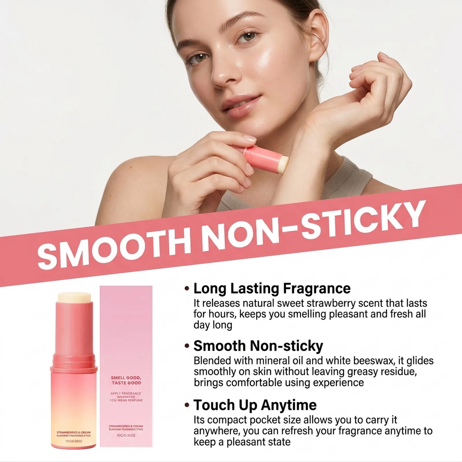 Beauty Care Duftstick Erdbeer-Süßfruchtiger Langanhaltender Duft Tragbar für Reisen Tägliches Pendeln Dates Frauen Geschenk – Detail 7