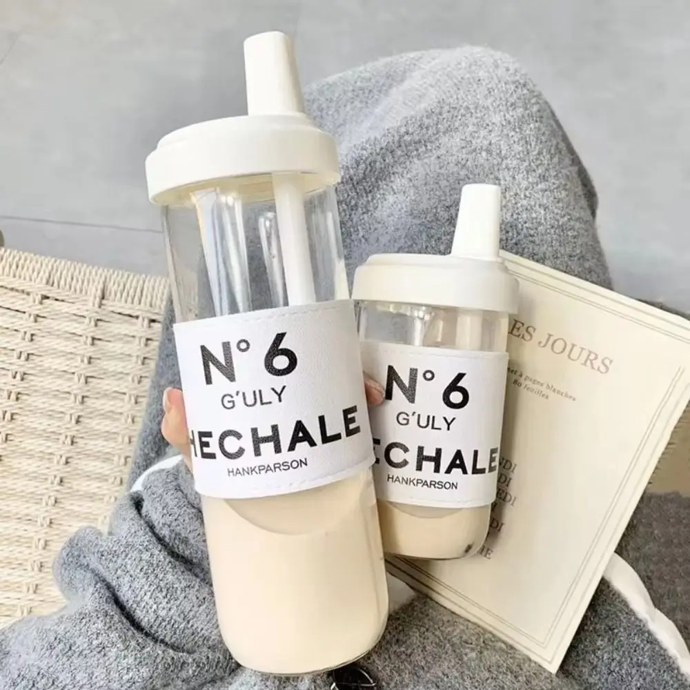 500/850ml Large Capacity Drinkware Water Bottles Juice Milk Plastic Cup with Lid Straw Bubble Tea Coffee Cups