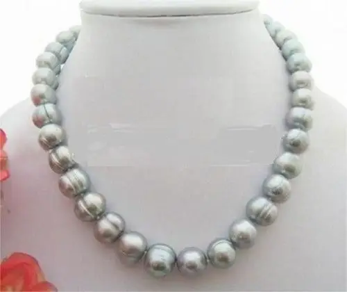 

18" AAAA+ 11-12MM NATURAL GRAY SOUTH SEA BAROQUE PEARL NECKLACE 14K goldfine jewelryJewelry Making