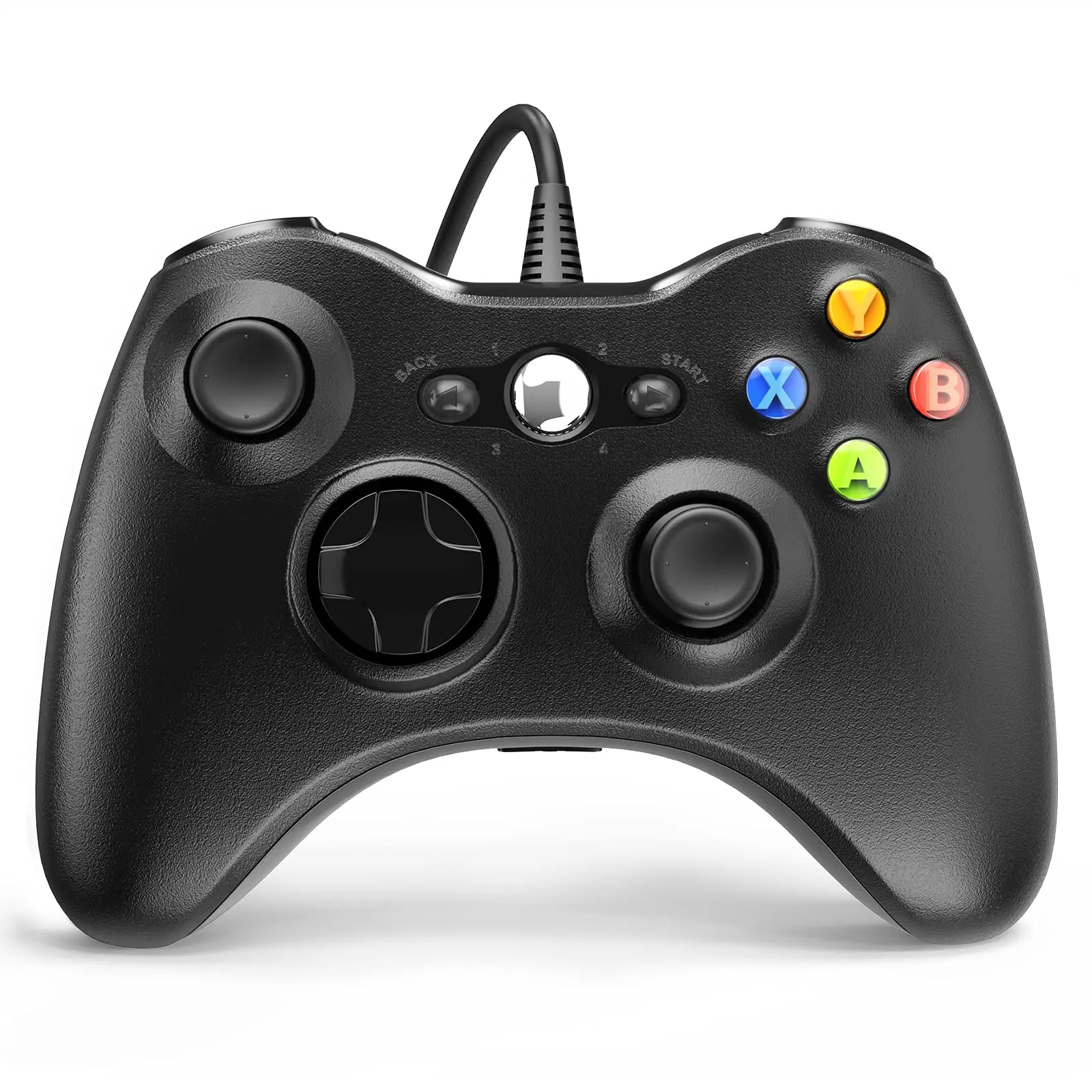 Manette de jeu filaire pour contrôleur de jeu Xbox 360 avec Turbo à double Vibration Compatible avec Xbox 360/360 Slim et Joystick de fenêtre PC