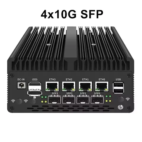 Topton New Intel i7 13620H 8505 Firewall Mini PC 4*/2*10G SFP+ 4xi226-V 2.5G 2*DDR5 NVMe Industrial Computer Home Server Proxmox