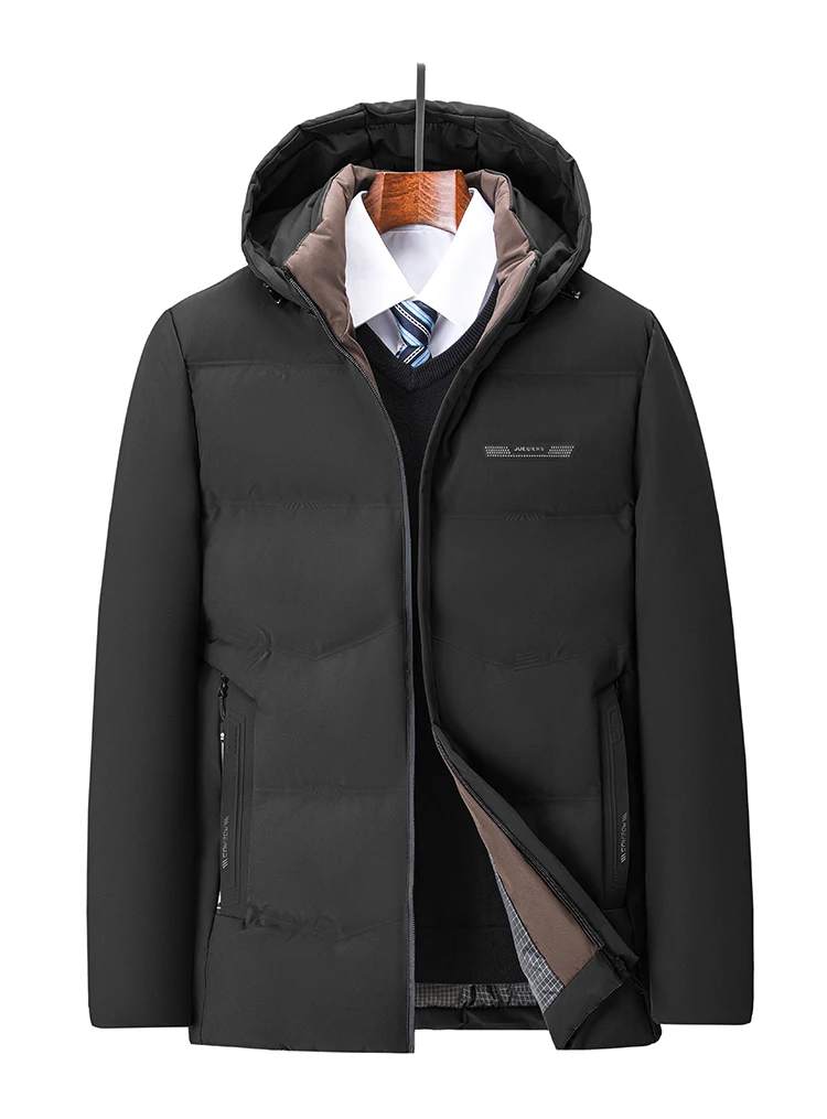 

New Autumn Winter Men's Cotton Coat Parkas Hooded Cotton-Padded Jacket Men Plus Size New Waterproof Winter Down Jacket Male