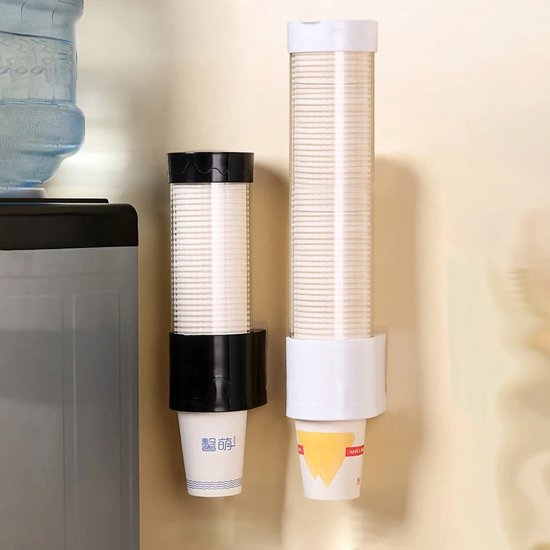1 pcs Plastic cup fetcher for water drinking machine wall mounted disposable paper cup holder replacement parts white/black