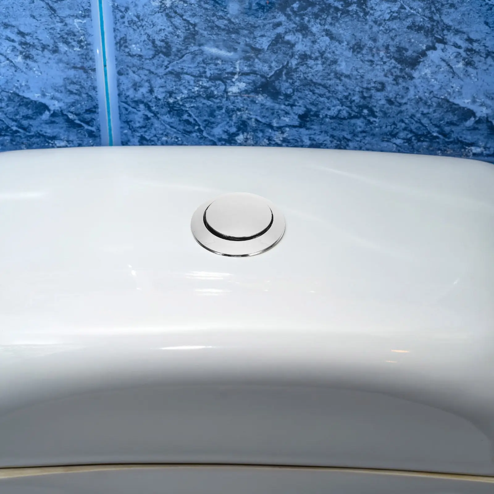 2Pcs Single Flush Toilet Tank Button Universal Closestool Push Button ABS Material Wear Resistant Smooth Glossy Surface Quick