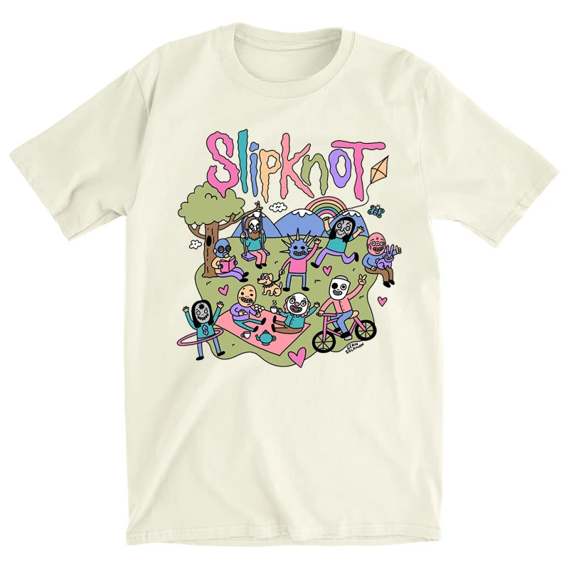 Slipknot Metallica KORN Heavy Metal Rock Cartoon Edition Band T
