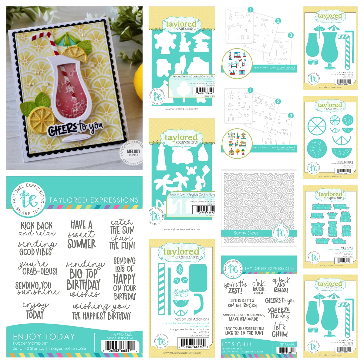 

2025 New Dies Stamps Stencils Set Summertime Sips Mason Jar Additions Die Set Around Town Carnival Cut Molds DIY Scrapbook Card