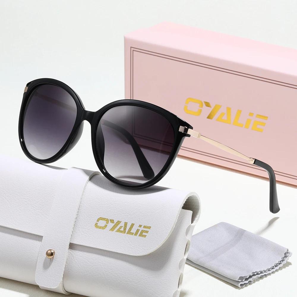 Lunettes de soleil Oyalie tendance, grand format œil-de-chat, avec un design de monture large œil-de-chat qui met en valeur l'attrait de la mode, sublimant un goût esthétique unique et interprétant une esthétique de mode différente. Convient pour les trajets quotidiens, les voyages, les défilés de mode et autres occasions, il peut être associé à des accessoires vestimentaires.
