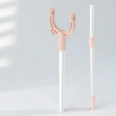 

Retractable Clothes Rod Extendable PP Aluminum Strong Bearing 5kg Balcony Wardrobe Clothes Drying Pole Simple Practical