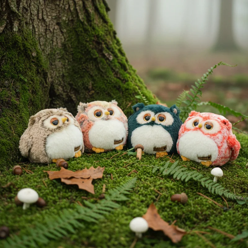 11cm Kawaii Owl Plump Squishy Sweet Scented Owl Plush Toy Ultra-soft Realistic Animal Baby Owl Stuffed Doll Cute Gift Home Decor