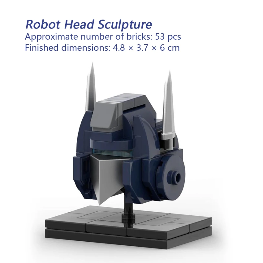 

MOC Building Block Anime Character Toy Car Head Sculpture Figurine Display Piece Model Boys' Assembly Toy