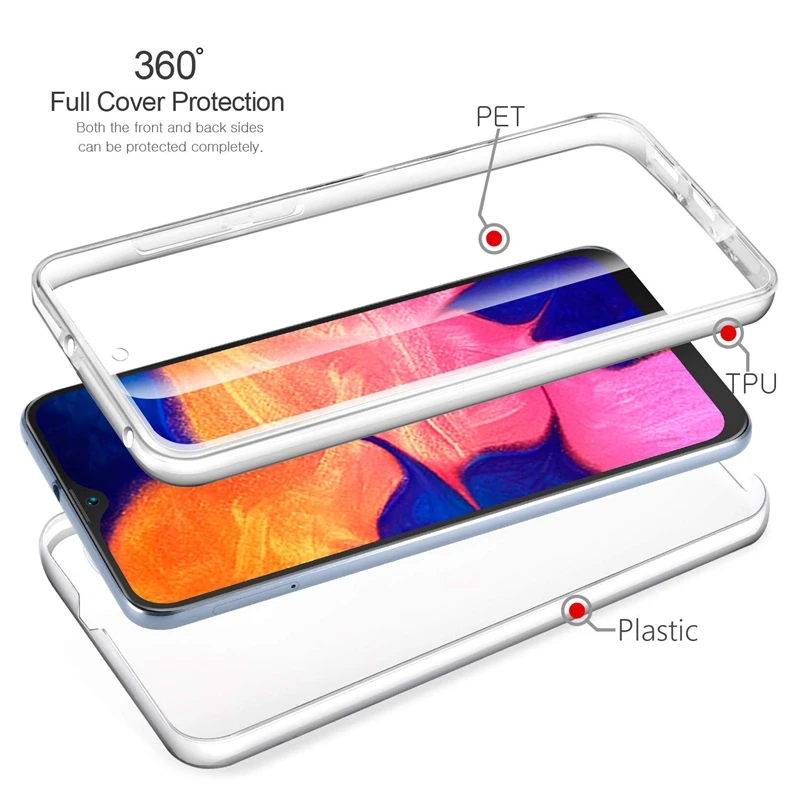 Etui 360 Shockproof Clear Case dla Xiaomi Mi 14T 15T Redmi Note 14 Pro 13 14C 13C 15 POCO X6 X7 F8 Double PC PET Front Back Cover — zdjęcie produktu 3