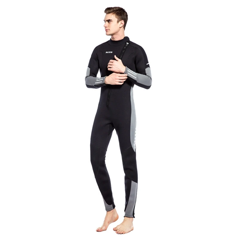 

ZCCO Men Wet Suit 3Mm Neoprene Diving Full Wetsuit Keep Warm With Front Zipper For Scuba Surfing And Cold Water