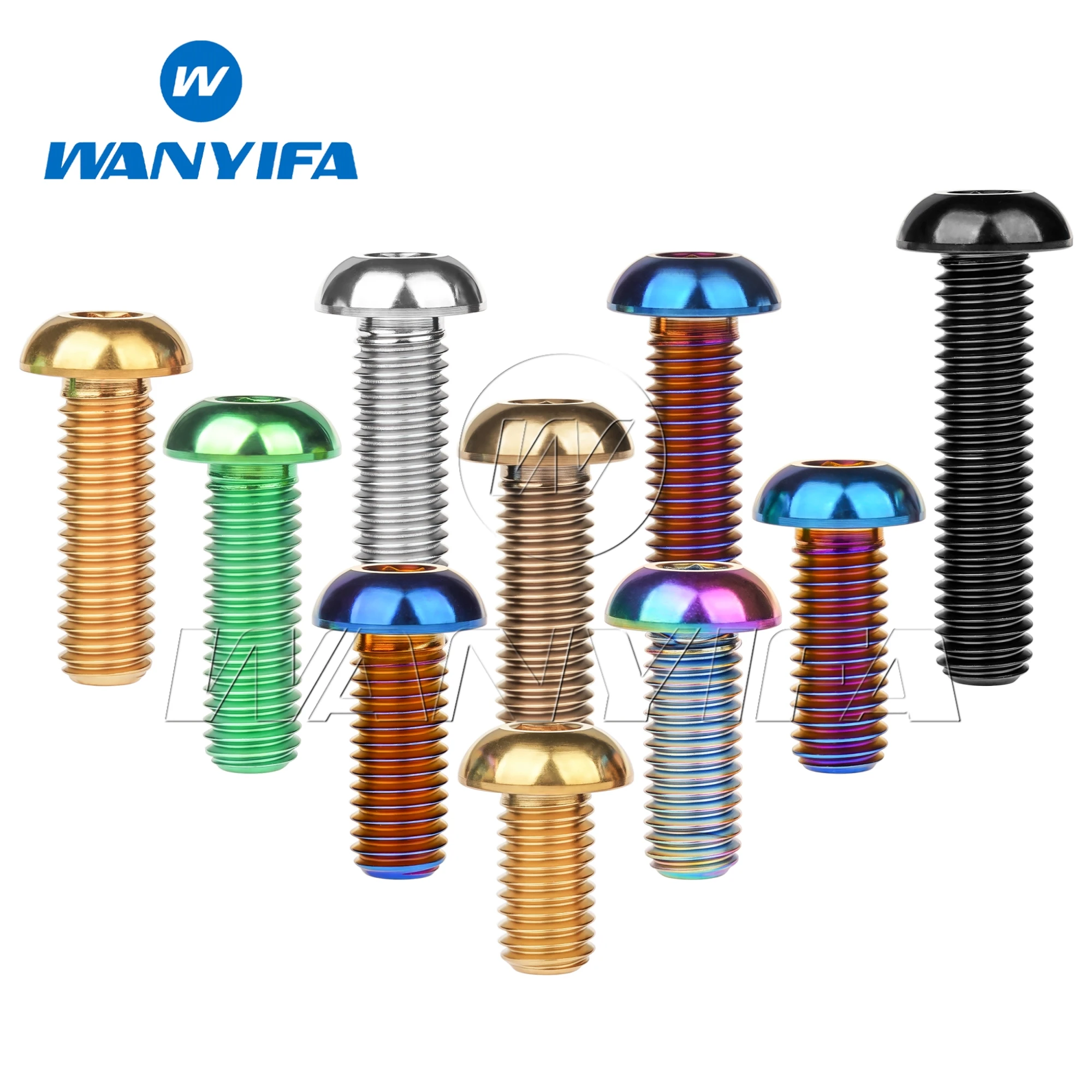 Wanyifa perno de titanio M6x12 16 20 25 30mm cabeza de llave Allen tornillos Ti para motocicleta coche aeromodelismo Refit