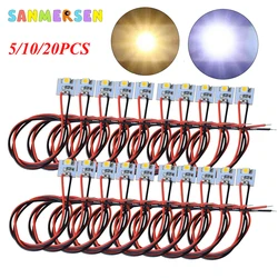 5/10/20pcs 3528 SMD Lamp Wired Micro Litz Led Pre-Soldered Lamp Wired Chip 12V 30cm Railway Model For Diy Gundam Scenes