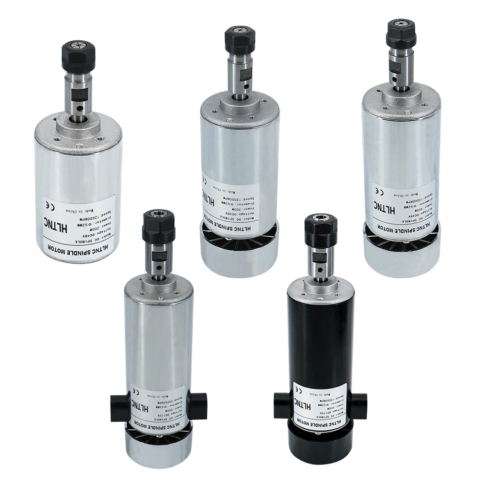Nuovo Arrivo 200W 300W 400W 500W 800W 48V 110V DC Motore Mandrino di Raffreddamento Ad Aria Con ER11 o ER16 Raccogliere per Macchina Per Incidere di CNC
