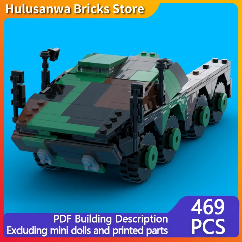 

Boxer Armored Personnel Carrier Model MOC Building Bricks War Equipment Modular Technology Gifts Holiday Assemble Children Toys