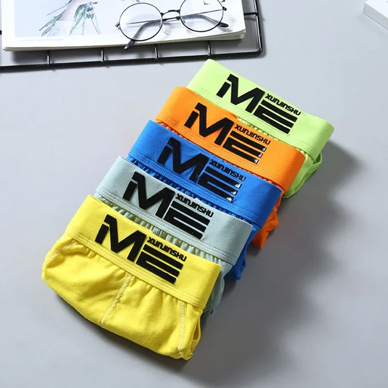 3D นูนกางเกงบุรุษเซ็กซี่ชุดชั้นในต่ําเอวผ้าฝ้ายอินเทรนด์ต่ําเอวกีฬากางเกงขาสั้นกระเป๋า Sissy กางเกง