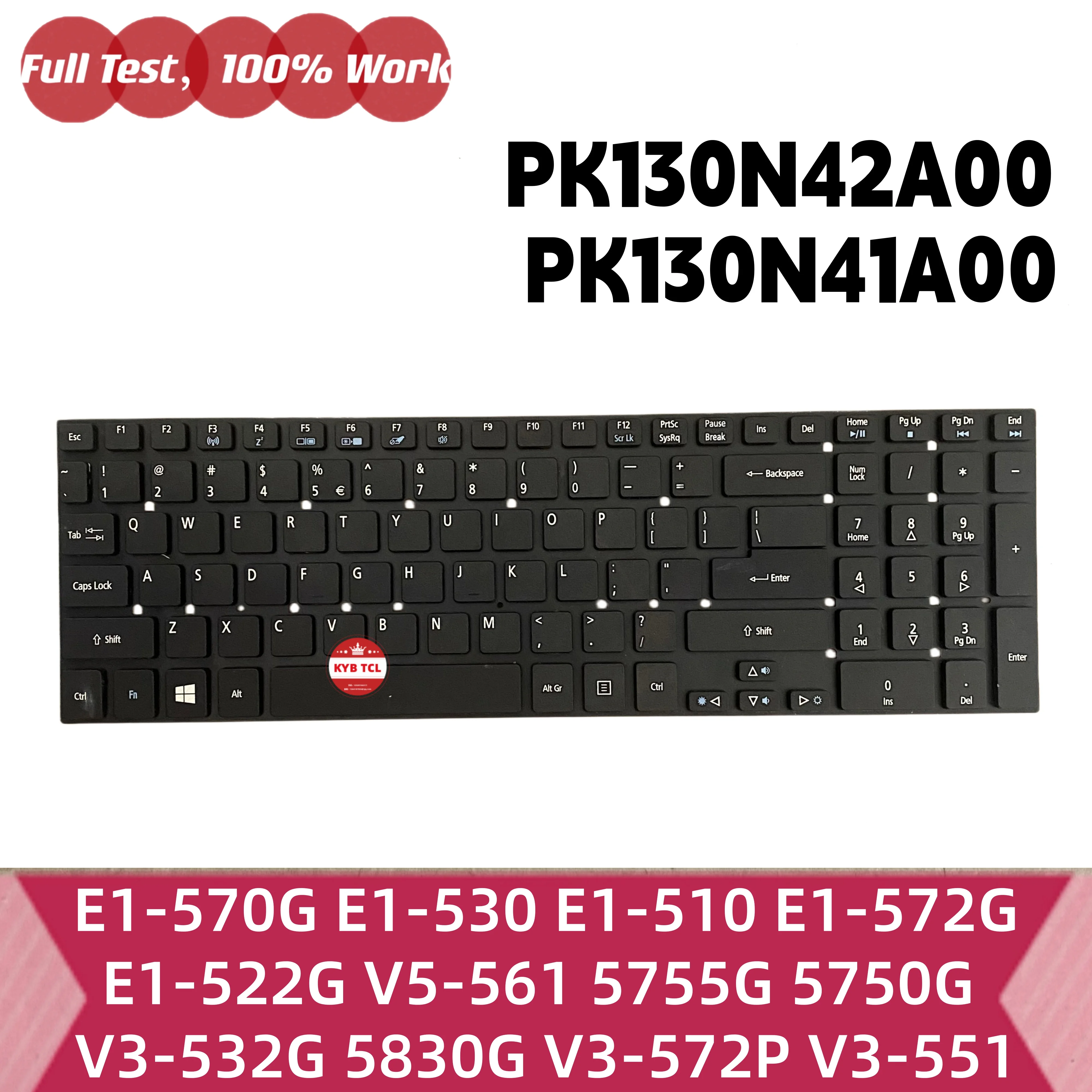 V121702AS4 PK130N42A00 PK130N41A00 MP-10K33U4-6981W 345A517A1Teclado em Inglês (EUA) para Notebook Acer Aspire E1-570G E1-530 E1-510 E1-572G E1-522G V5-561 5755G 5750G V3-532G 5830G V3-572P V3-551