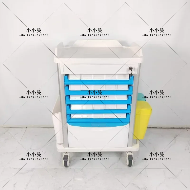 custom.Hospital Cheap Hot Sell Medical ABS Plastic Mobile Emergency Trolley Crash Cart Resuscitation