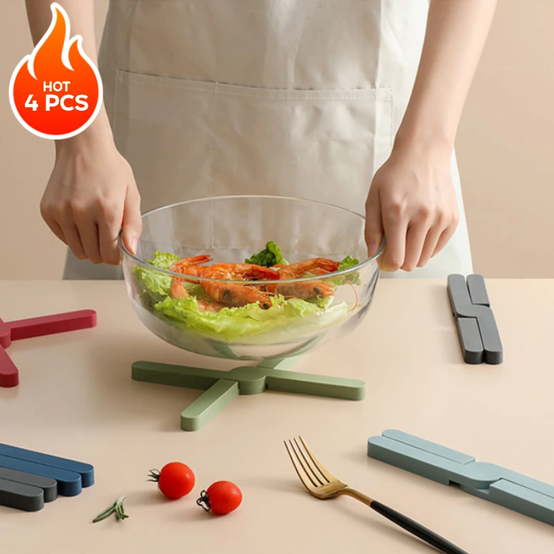 1-4 adet Silikon X Şekilli Isıya Dayanıklı Ped Katlanabilir Kaymaz Pot Tava Mat Masa Placemat Bulaşık Plaka Çapraz Tutucu Coaster Mutfak