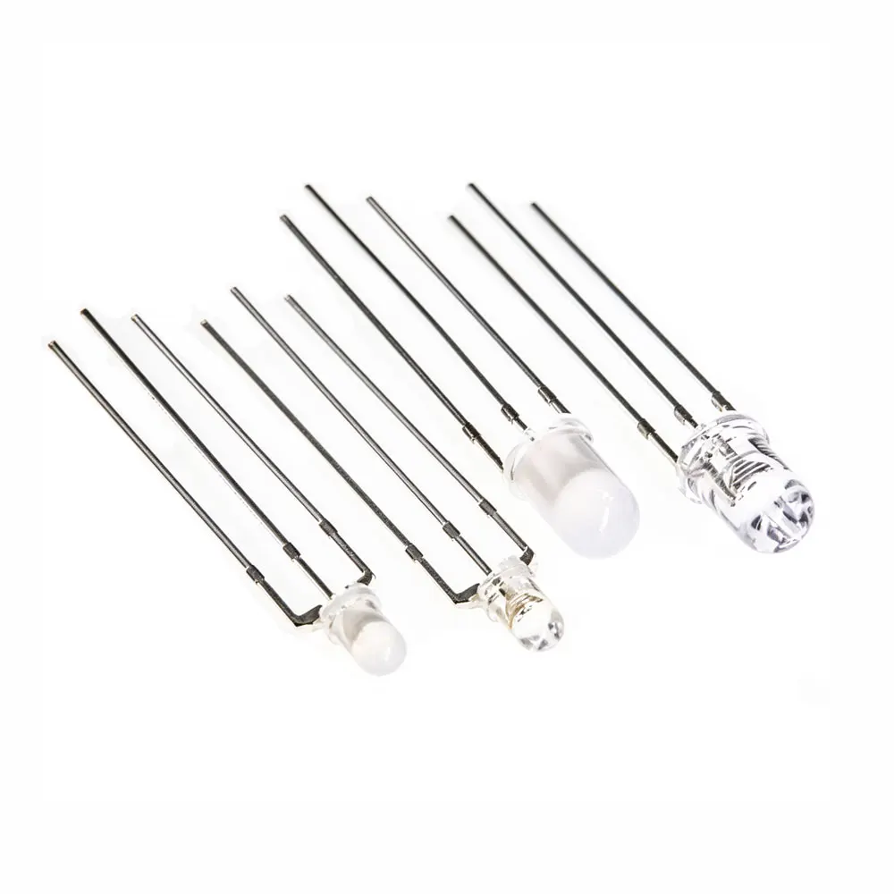 50PCS LED F3/5mm Light Emitting Diode  Round Diffused Matte Water Clear Red Green blue yellow two Color Common Anode cathode