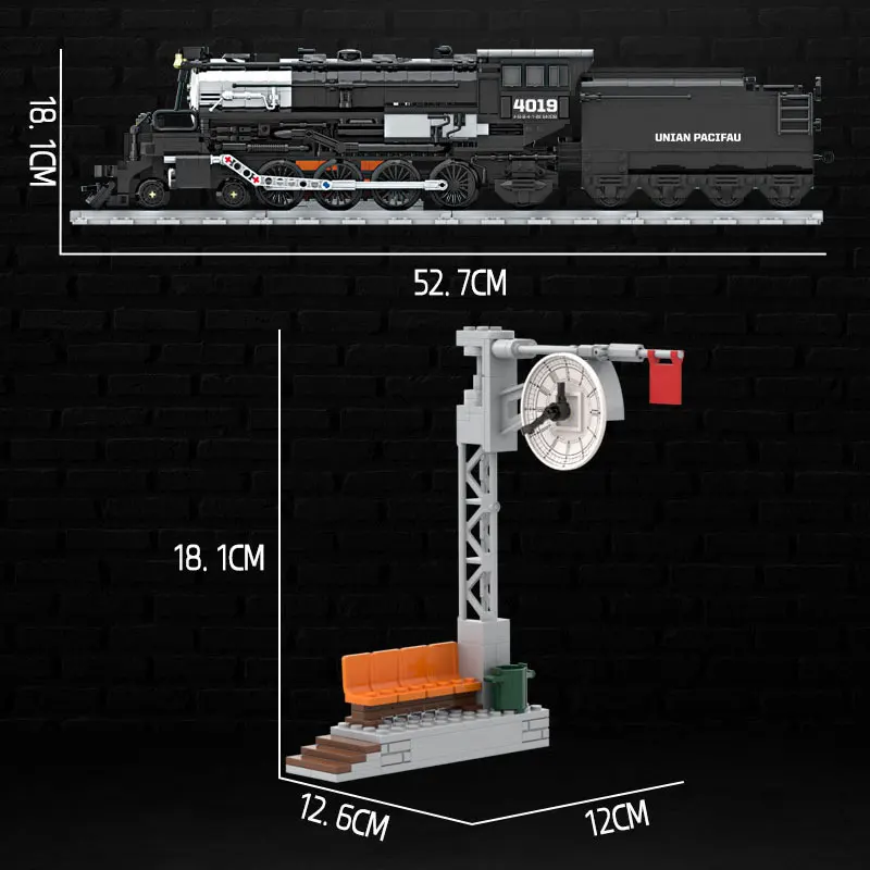 1186Pcs MOC City Technology Train Steam Transportation Vehicle Model Toys Building Blocks Bricks Birthday Gifts Kid Children DIY