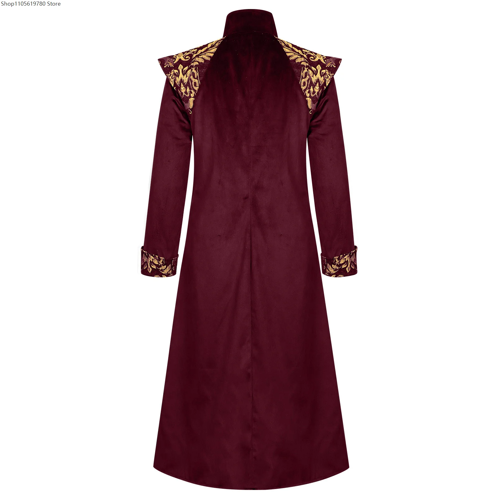 2026 Medieval Punk Tailcoat Retro Court Long Outerwear European Attire Halloween Carnival Adult Wear Cosplay Role Play Costume