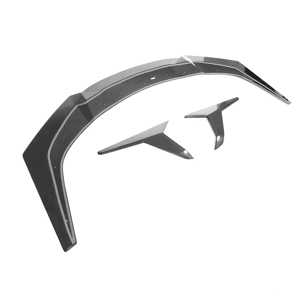Dry Carbon Fiber Front Bumper Lip For Lamborghini Huracan LP610 Coupe 2-Door 14-16 VS Style With Side Splitter Canards