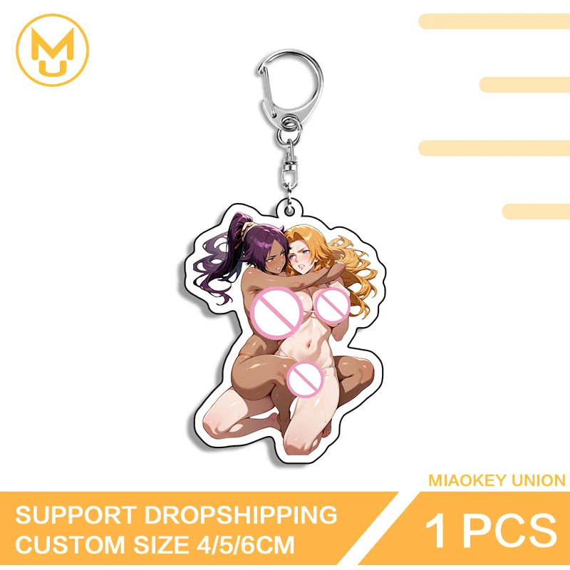 Shihouin Yoruichi Alluring Bikini Keyring Mirko NSFW Sexual Posture Customized Jewelry Versatile Fashion Props Back To School