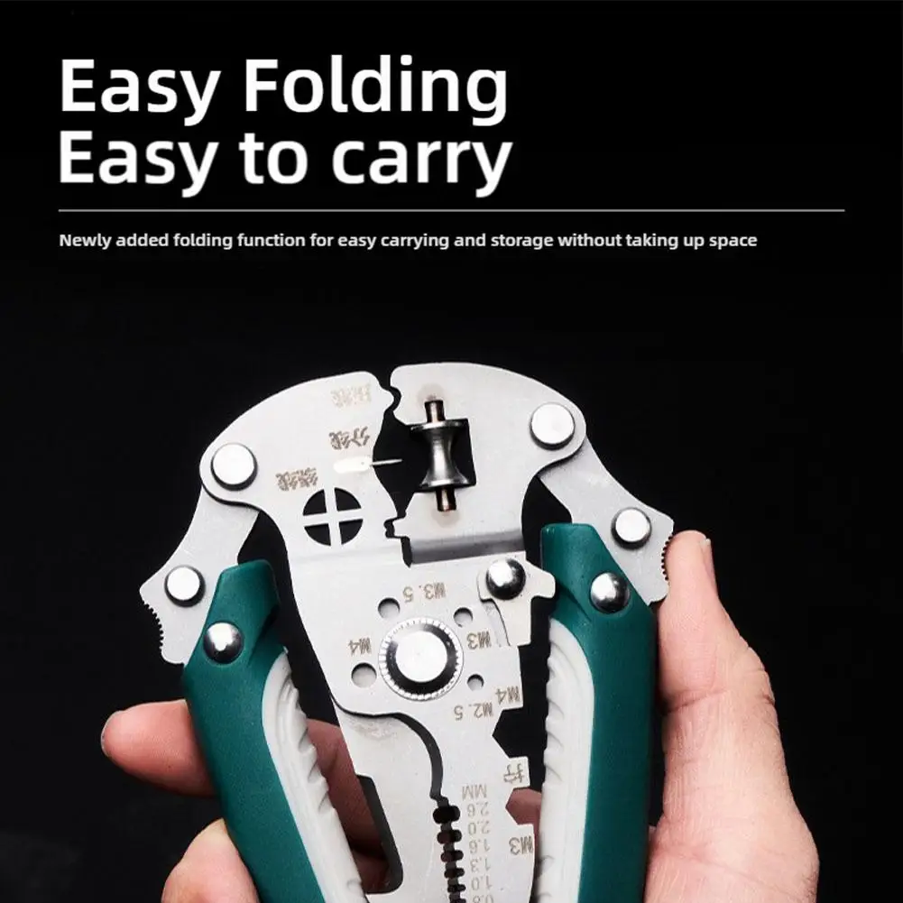 16 in 1 pieghevole spelafili puleggia design multifunzione elettricista filo splitter filo avvolgimento pinza a crimpare strumento manuale