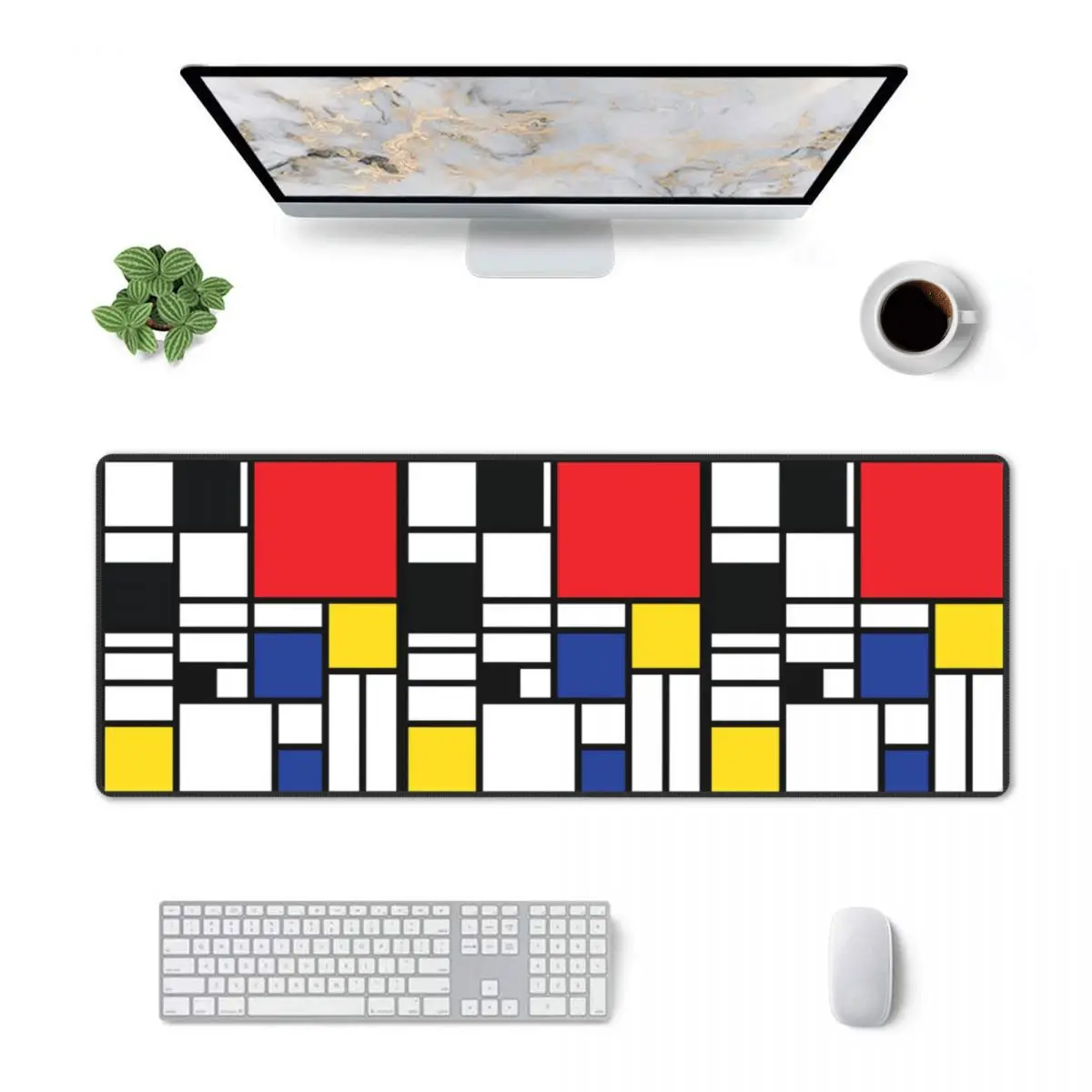 Large Mouse Pad Piet Mondrian De Stijl Gamer PC Laptop Mats Keyboard Carpet Computer Gaming Office Accessories Desk Mat