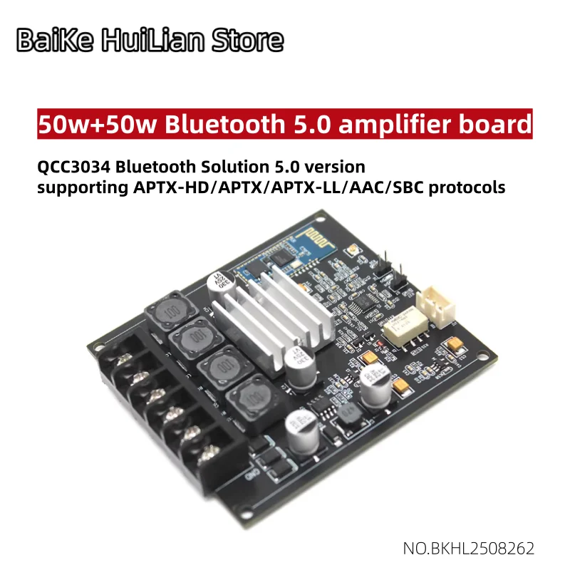 QCC3034 Qualcomm 5.0 Bluetooth Receiver Amplifier Board TPA3116 Bluetooth Speaker Amplifier Board APTX-HD